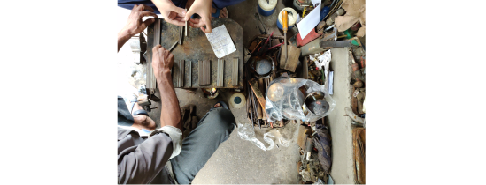 Getting the steel pieces cut and threaded before they get welded to form the mainframe of the model.