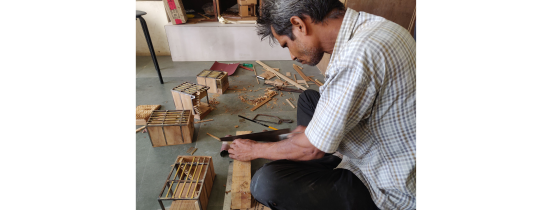 Cutting and fixing of walls.