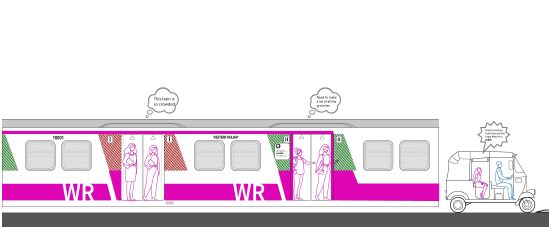 Image 2- Most commuters rely on auto rickshaws to reach their main transit mode