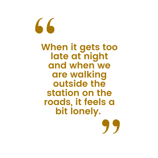 Image 1- quote from one of the interviews taken at the CST station 