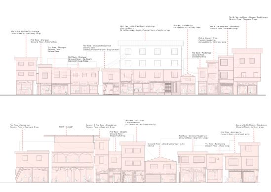 Street Elevation - Documenting incremental growth over the years