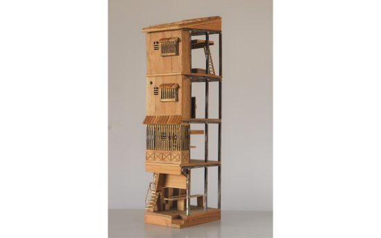 Model of Agsar Ali's house | Material: Mild steel and Wood | Designer: Giriraj Sherkhan | Artisans: Manoj Vishwakarma, Sarfaraz, Kishore Rokhde