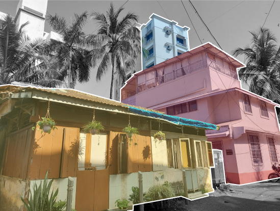 Changing Habitat - cottage style houses to tall building 