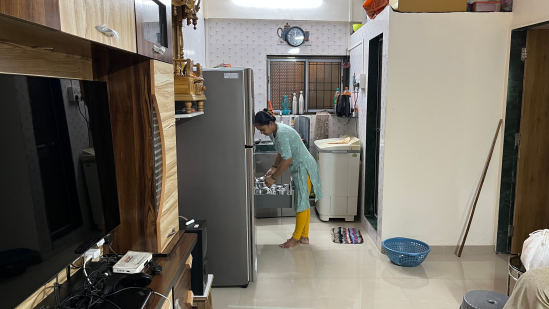 A chawl room occupied by the residents 