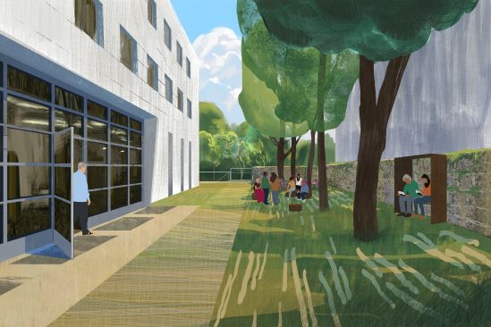 Community alley from the street to the Park