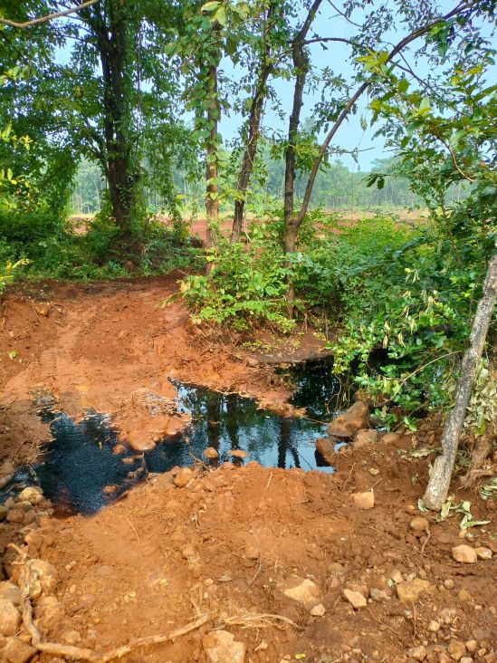 The stream of water on site