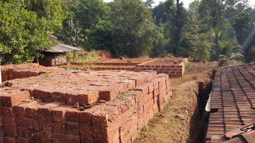 Local ‘red stone’ used in Ankit and Akshay’s new house.
