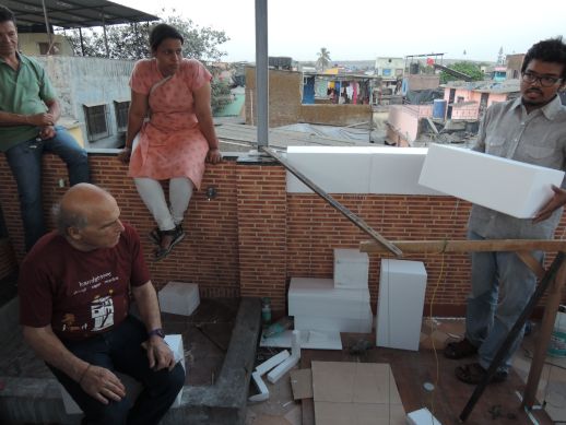 During the Handstorm workshop: Ataide Caetite from Sao Paulo, Yehuda Safran from New York, Aditi Nair and Shardul Patil of urbz. 