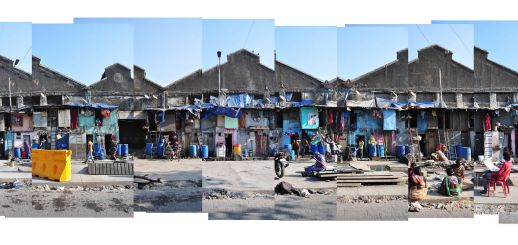 Elevation of Yusuf Mehrali Road (Elphinstone estate), domestic use of road undergoing construction work