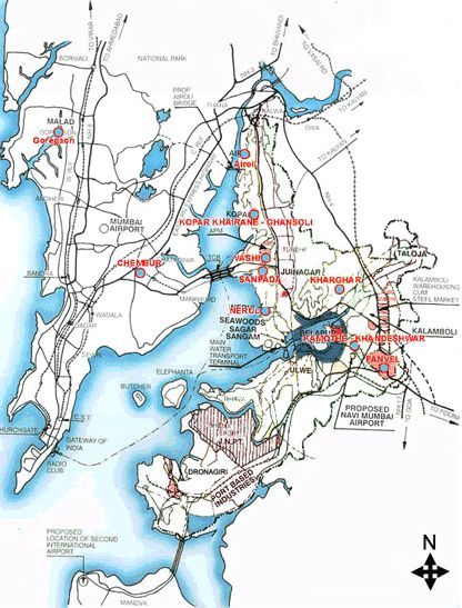 Map of Navi Mumbai, Indian Institue of Geomagnetism