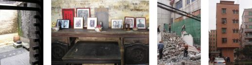 Selective substitution of single lots can easily coexist with uninterrupted traditions; images from Xiaozhou Cun (2006) and Zhu Cun (2009)