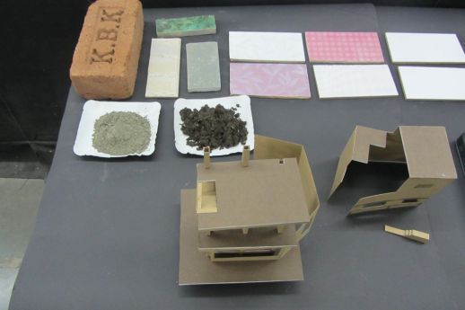 Construction materials used in a site at Shivaji Nagar, Deonar.