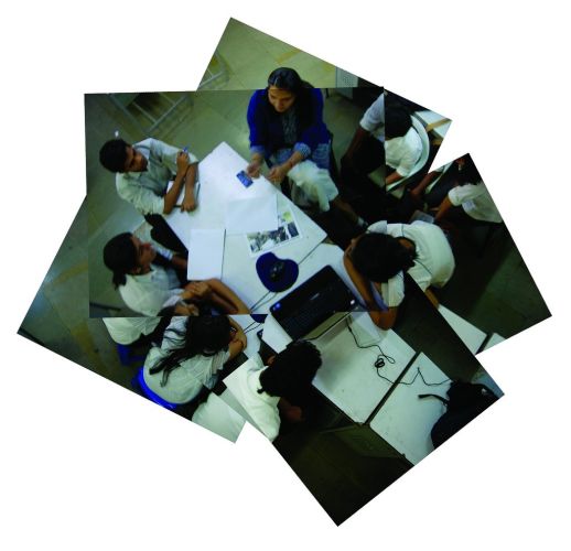 Ritu Mohanty discussing with students on Monday afternoon.