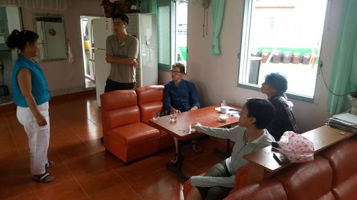 Participants interact with local residents and carry out various interviews. 