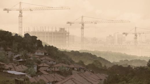 New city in ancestral land. Illustration by Hugh Ebdy