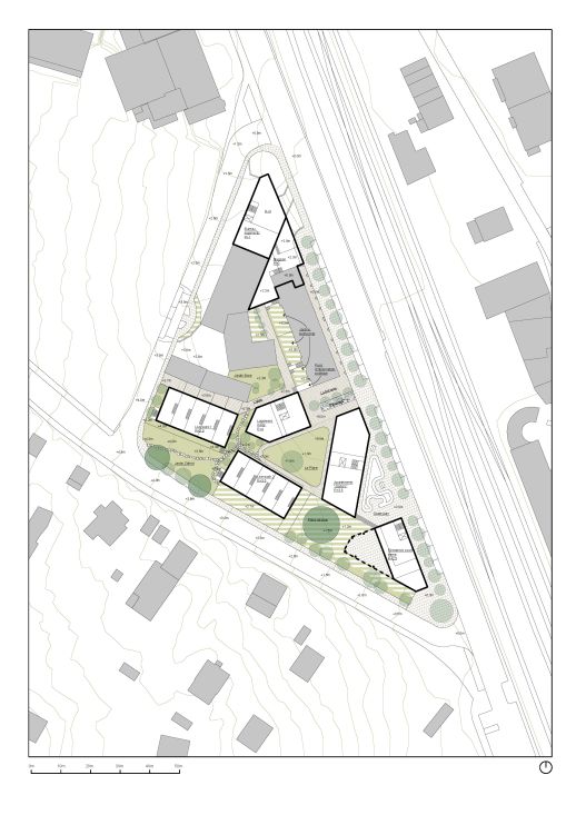 Plan masse: proposition au 11 juin d’une forme urbaine s’inscrivant dans les principes et accueillant le programme