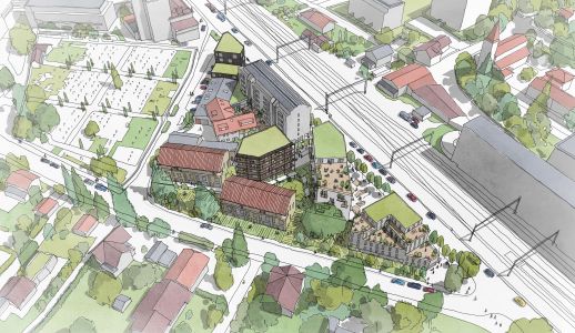 Dessin d’ambiance pour se figurer l’organisation spatiale et l’impression de masse