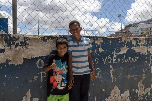 The children of San Blas in the Matapalo Court. Photograph by Andrés Rodríguez.