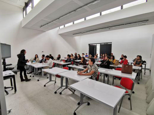 Belkis Campos, international speaker from Venezuela presenting her work in Trazando Espacios