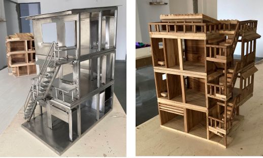 Steel Model by Tahir and Wooden Model by Manoj