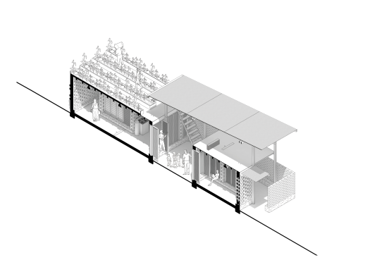 La Casa de Colima, An upgraded house proposed  for the Jimnez family in a homegrown settlement in Colima Mexico. The house will be constructed by community members, members of the family, skilled laborers,and team at [inform]al. 
