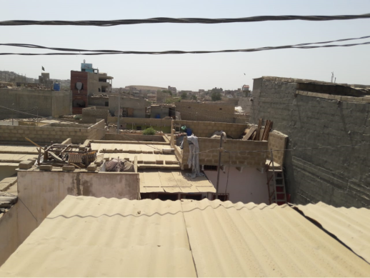 A view of a settlement in present-day Orangi.