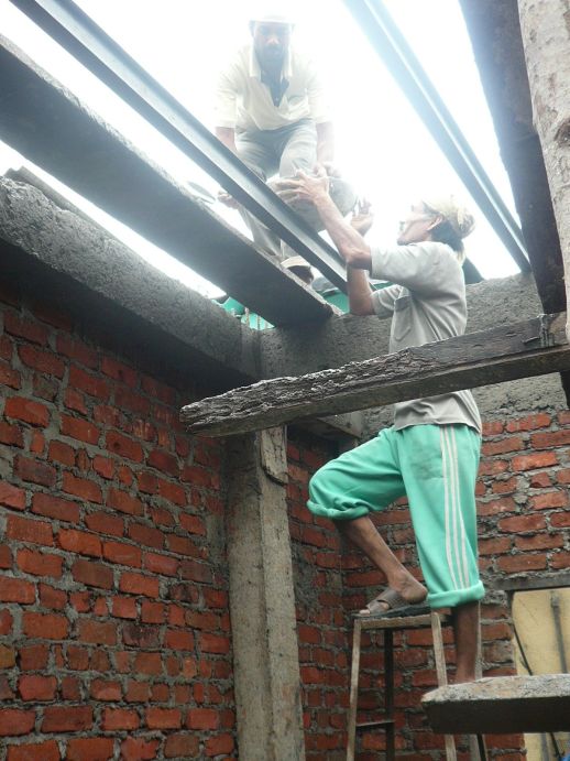 Contractor’s team of workers move from project to project with him