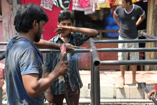 In the heat of the action.