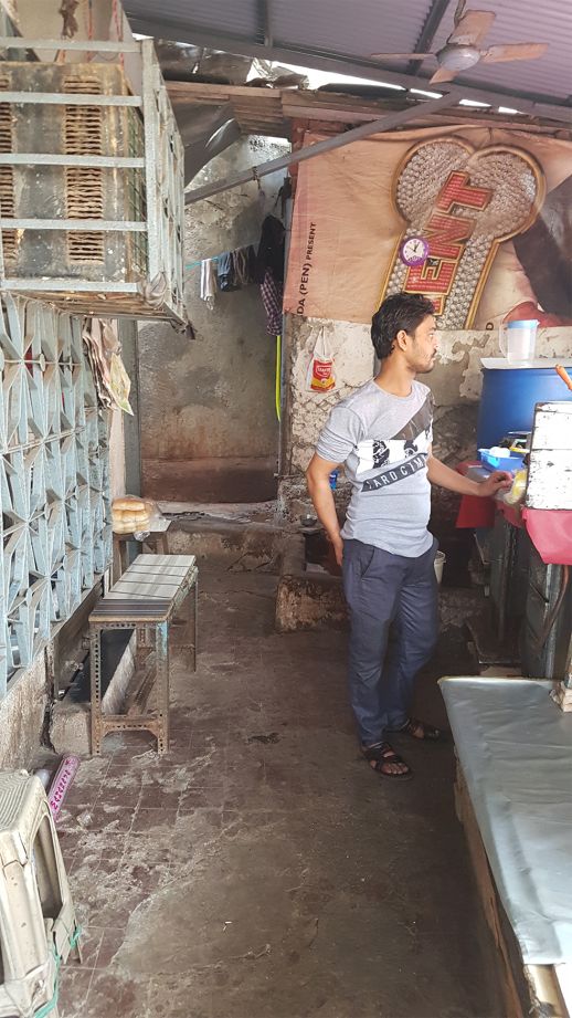 Tea stall on the ground floor