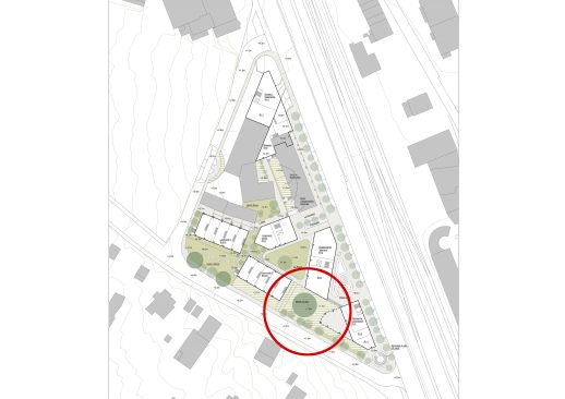 La place de jeux crée une ouverture sur l’école, elle fait sens à l’échelle du quartier même et de la zone villa