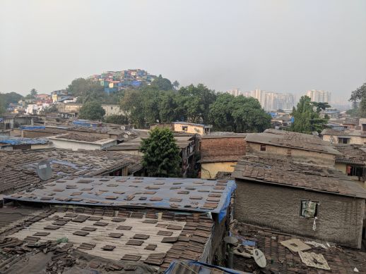 An overview of the settlement taken from the metro station