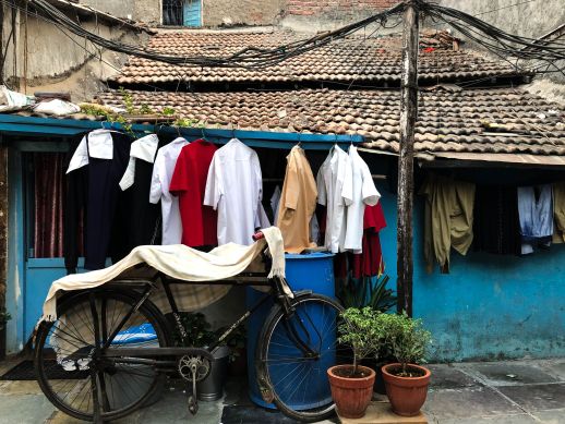 The clothesline is strung right outside the window add more character to the house
