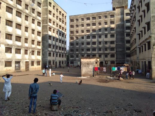 Abandoned SRA Building compound adopted by slumdwellers as Cricket field