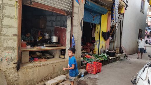 Vegetable shops in the village