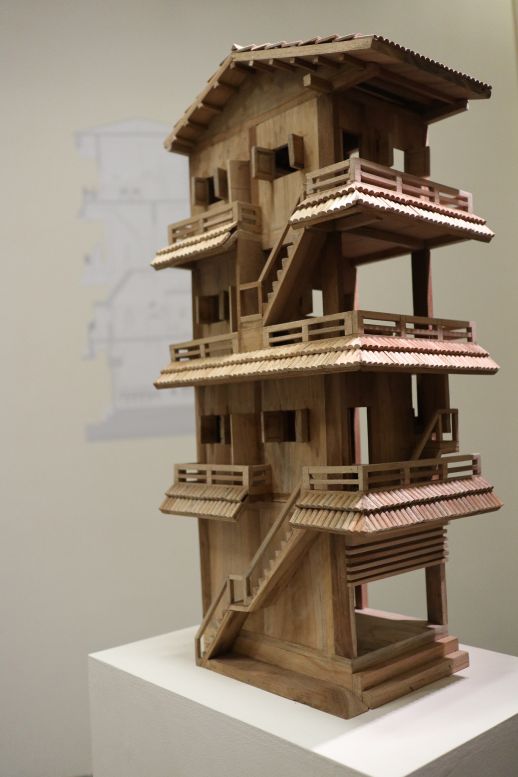 Manoj's wood model at display at the Dr. Bhau Daji Lad City Museum