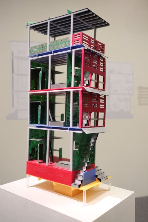 Manoj's recycling waste model at display at the Dr. Bhau Daji Lad City Museum