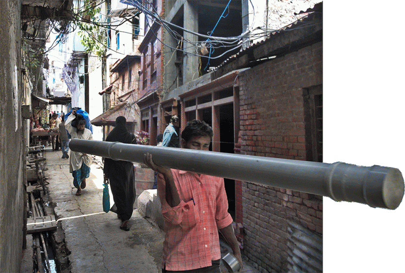 Dharavi left – Kathmandu right.
